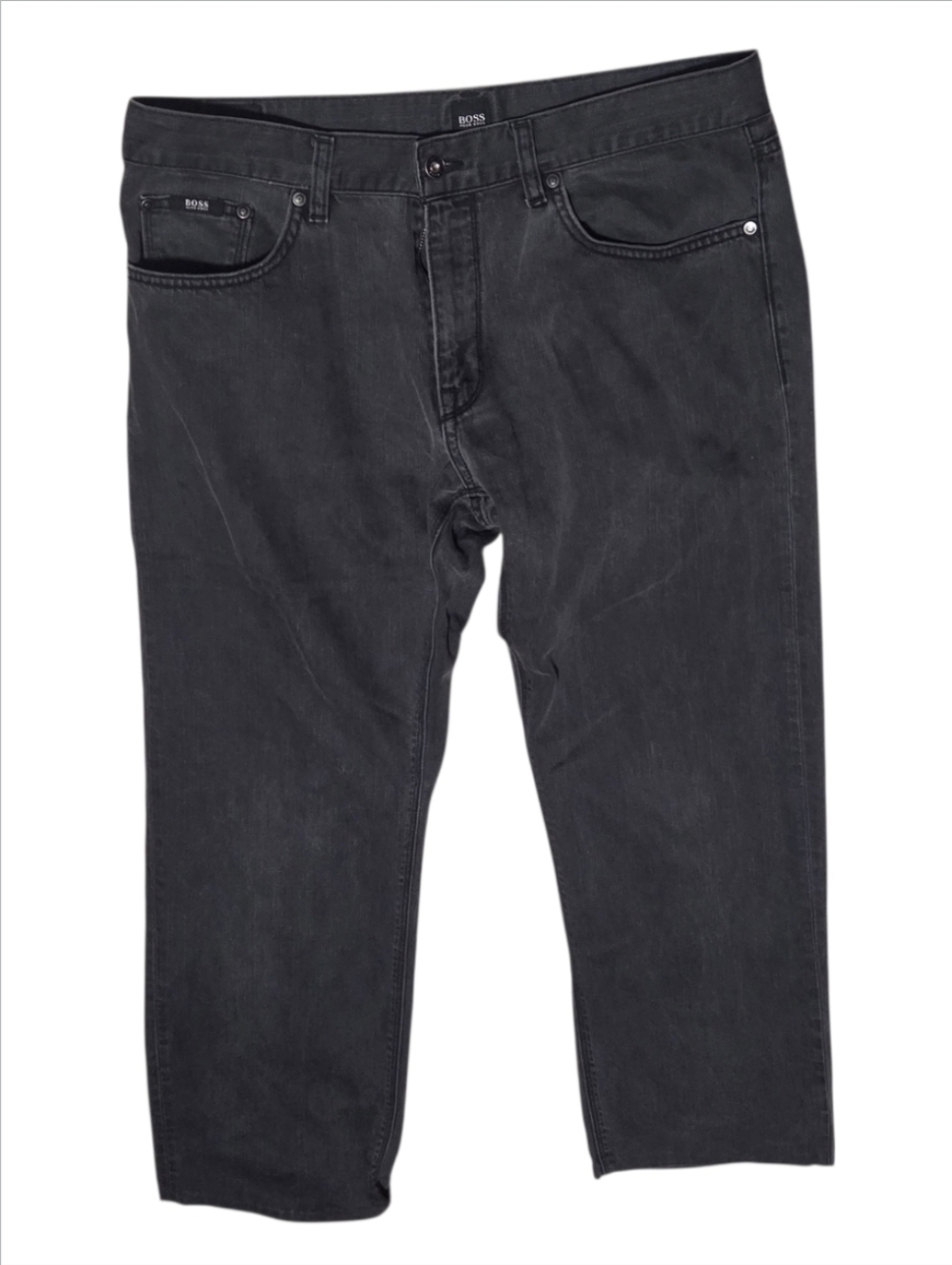 Hugo Boss Mens Maine Black Straight Leg Jeans Size 36x34